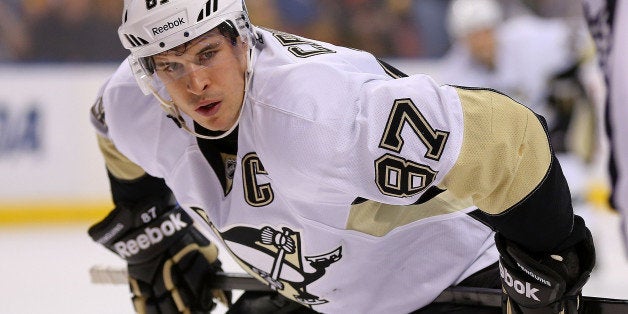 SUNRISE, FL - DECEMBER 22: Sidney Crosby #87 of the Pittsburgh Penguins waits for a faceoff during a game against the Florida Panthers at BB&T Center on December 22, 2014 in Sunrise, Florida. (Photo by Mike Ehrmann/Getty Images)