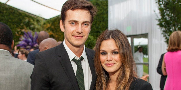 Hayden Christensen and Rachel Bilson during the George Lucas and Mellody Hobson's wedding reception at Promontory Point on Saturday, June 29, 2013 in Chicago. (Photo by Barry Brecheisen/Invision/AP)