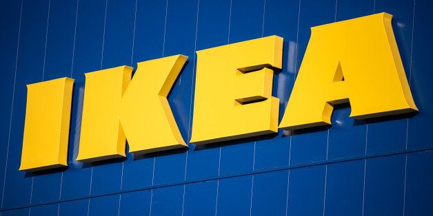 The Ikea AB logo is displayed atop the company's store in Gwangmyeong, Gyeonggi province, South Korea, on Thursday, Dec. 18, 2014. Ikea, the world's largest home-furnishings retailer, opened its first store in South Korea. Photographer: Jean Chung/Bloomberg via Getty Images