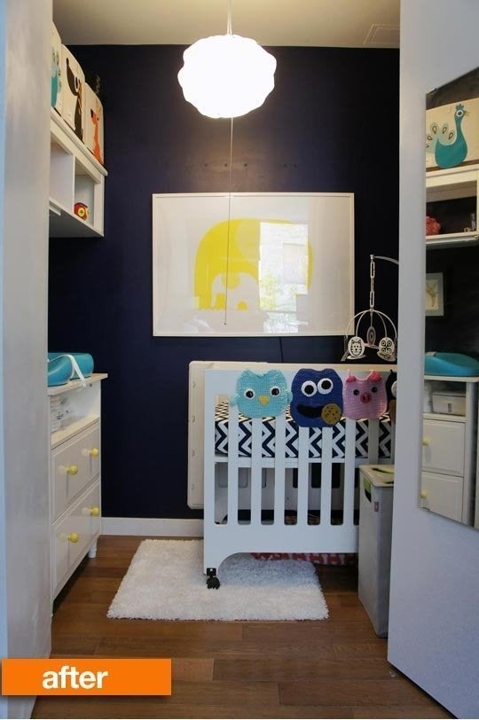 Turning closet outlet into baby nursery