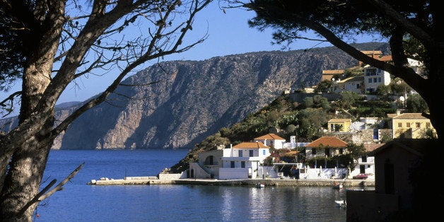 GREECE - 2004/01/01: Greece, Cephalonia (kefalonia), Assos, Fishing Village. (Photo by Wolfgang Kaehler/LightRocket via Getty Images)