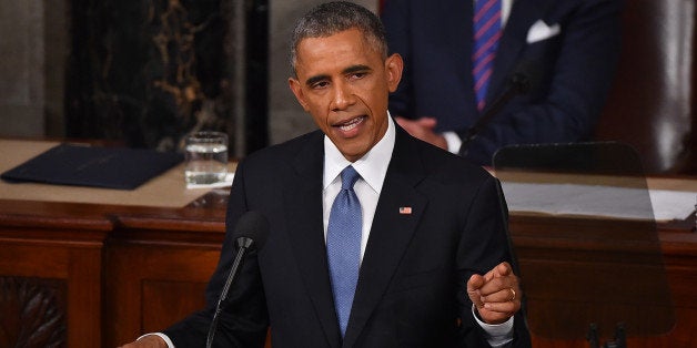 WASHINGTON, DC - JANUARY 20:President Barack Obama delivers his State of the Union address before a joint session of Congress on Tuesday, January 20, 2015 in Washington, DC..(Photo by Ricky Carioti/The Washington Post via Getty Images)