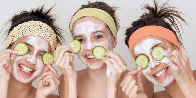 Teenagers Having Facials