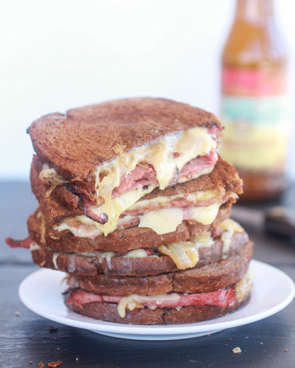 Pastrami And Caramelized Onion Grilled Cheese