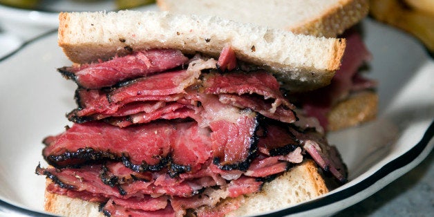 pastrami sandwich rye bread