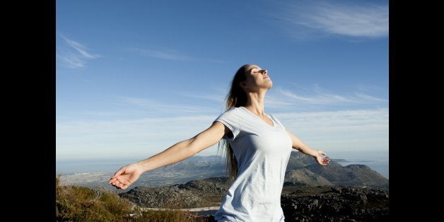 Portrait of young woman outdoors