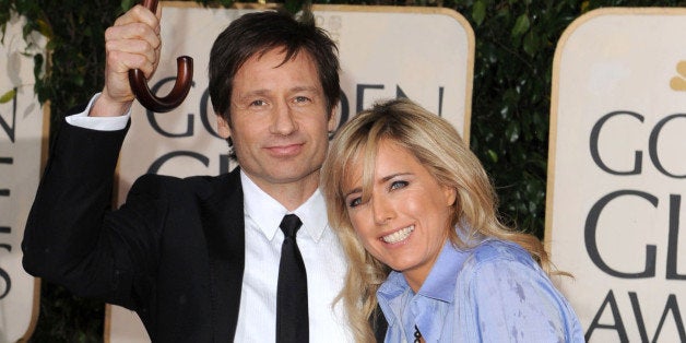 BEVERLY HILLS, CA - JANUARY 17: Actors David Duchovny and Tea Leoni attends the 67th Annual Golden Globes Awards at The Beverly Hilton Hotel on January 17, 2010 in Beverly Hills, California. (Photo by Steve Granitz/WireImage) 