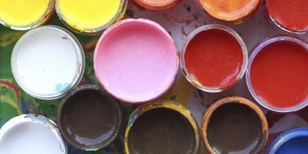 the bright paint colors in the tubes