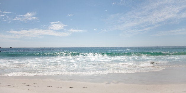 Surf along beach