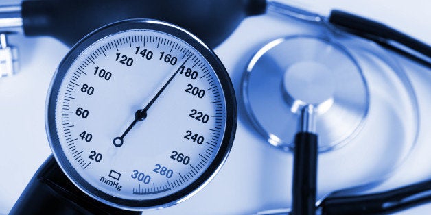 Scale of pressure and stethoscope