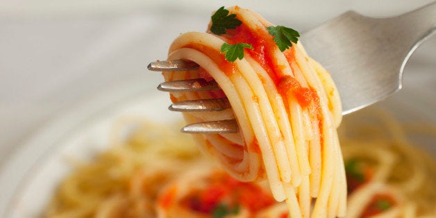 Spaghetti with tomato sauce