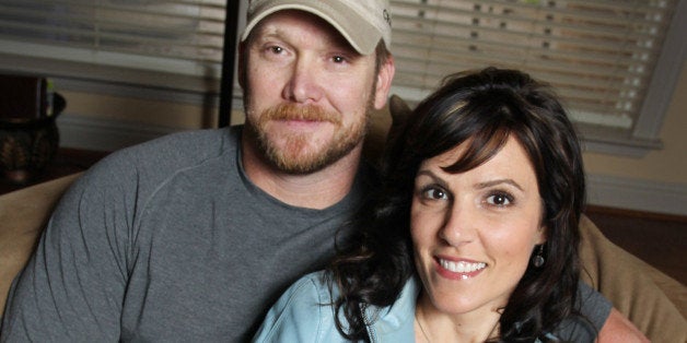 Chris Kyle, a retired Navy SEAL and bestselling author of the book 'American Sniper: The Autobiography of the Most Lethal Sniper in U.S. Military History,' is seen with his wife, Taya, April 6, 2012. Kyle was one of two people reported killed on the gun range at Rough Creek Lodge near Glen Rose, Texas, Saturday, February 2, 2013. (Paul Moseley/Fort Worth Star-Telegram/MCT via Getty Images)