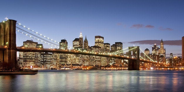 Sunset in Manhattan, Brooklyn Bridge