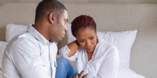 African couple having relationship problems, Cape Town, South Africa