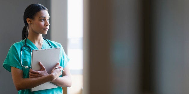 USA, New Jersey, Jersey City, Female nurse in hospital