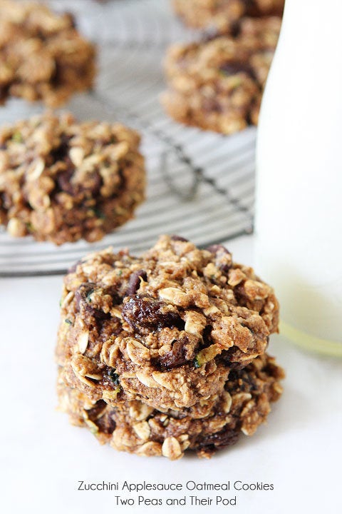 Zucchini Applesauce Oatmeal Cookies