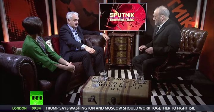 Andrew Murray (middle) appearing on the Kremlin-backed RT earlier this year.