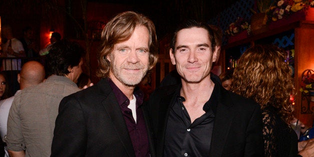 Writer and director William H. Macy, left, and actor Billy Crudup attend the after party for the Los Angeles screening of the feature film "Rudderless" at El Chavo on Tuesday, Oct. 7, 2014 in Los Angeles. (Photo by Dan Steinberg/Invision/AP)