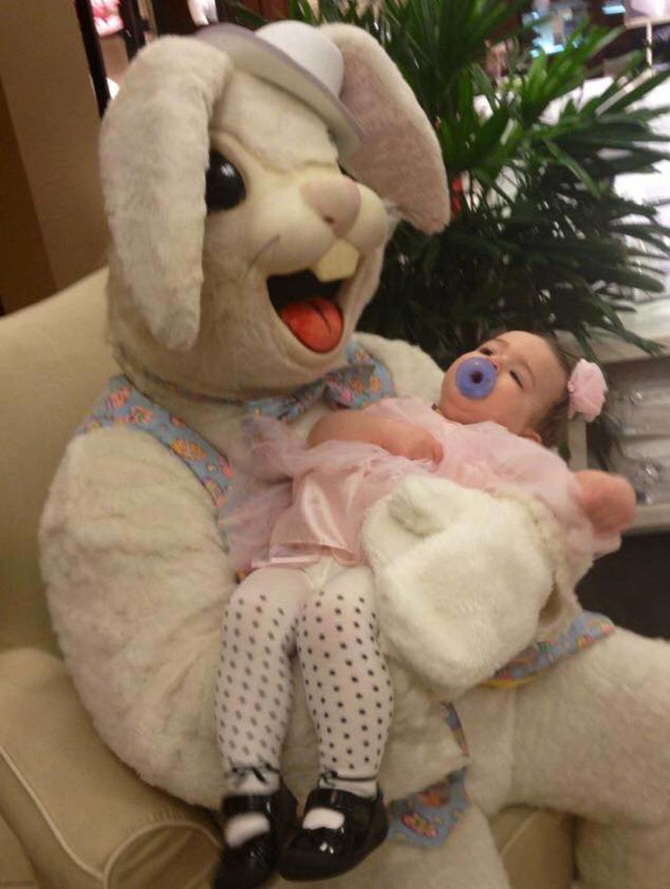 Kids scared of the Easter Bunny? Well, look at him!