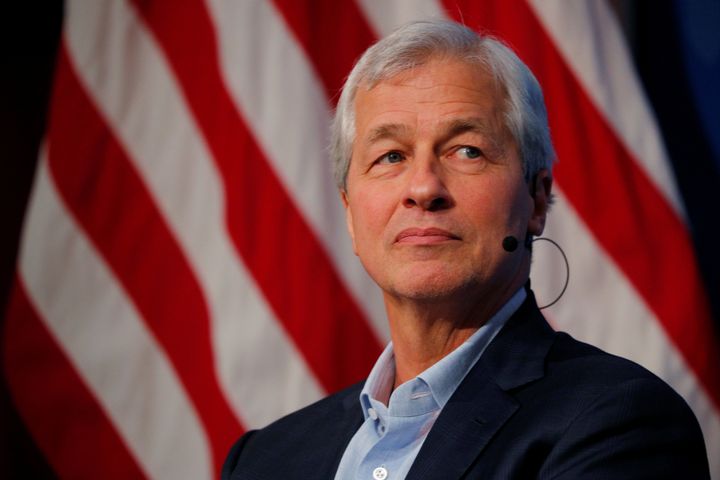Jamie Dimon, CEO of JPMorgan Chase, takes part in a panel discussion about investing in Detroit at the Kennedy School of Government at Harvard University in Cambridge, Massachusetts, April 11, 2018. (REUTERS/Brian Snyder)