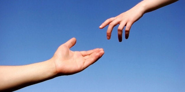 helping hand with the sky...