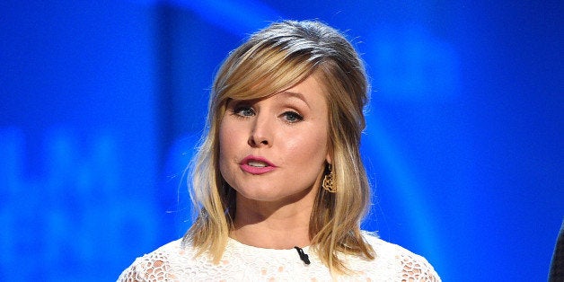 SANTA MONICA, CA - FEBRUARY 21: Co-host Kristen Bell speaks onstage during the 2015 Film Independent Spirit Awards at Santa Monica Beach on February 21, 2015 in Santa Monica, California. (Photo by Kevork Djansezian/Getty Images)