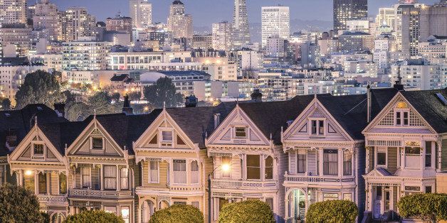 The Painted Ladies - San Francisco Skyline