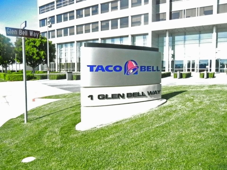 Outside Taco Bell's Headquarters in Irvine, Calif.