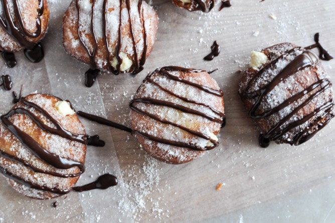 Peanut Butter Cream Filled Doughnuts