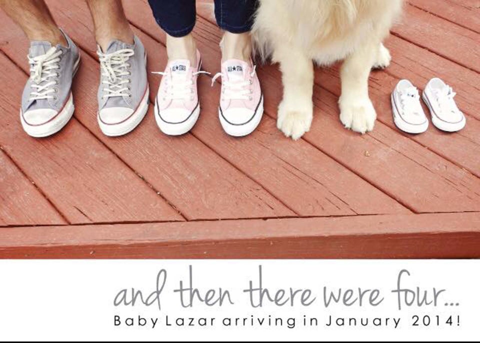 And Then There Were 4 Baby Girl Pregnancy Announcement Dog