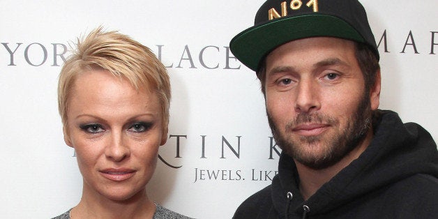 NEW YORK, NY - NOVEMBER 13: (L-R) Pamela Anderson and Rick Salomon attend The Martin Katz Jewel Suite Debuts At The New York Palace Hotel on November 13, 2013 in New York City. (Photo by Donald Bowers/Getty Images for The New York Palace Hotel)