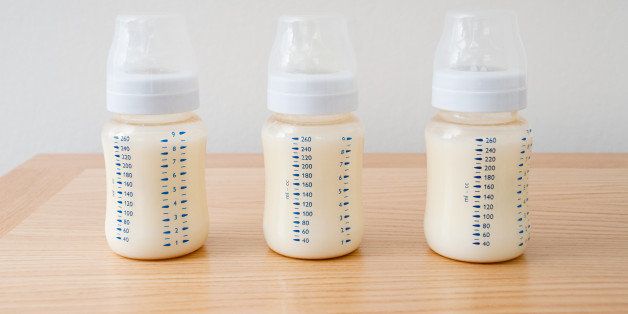 Three baby bottles