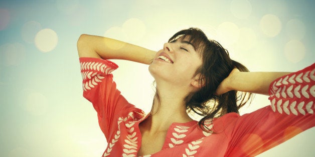 Portrait of young woman on the beach