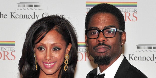 WASHINGTON, DC - DECEMBER 4: (AFP OUT) Chris Rock and his wife, Malaak, arrive for the formal artist's dinner for the Kennedy Center Honors at the United States Department of State December 4, 2010 in Washington, D.C. (Photo by Ron Sachs-Pool/Getty Images)