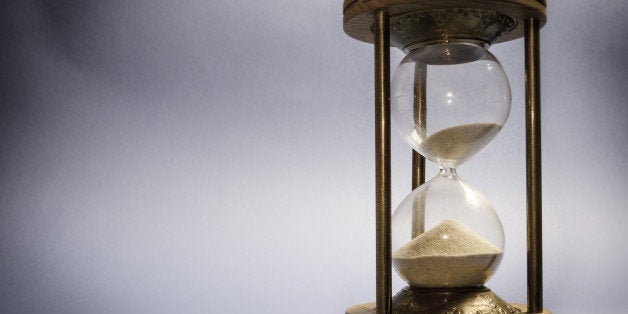 time concept with hourglass...