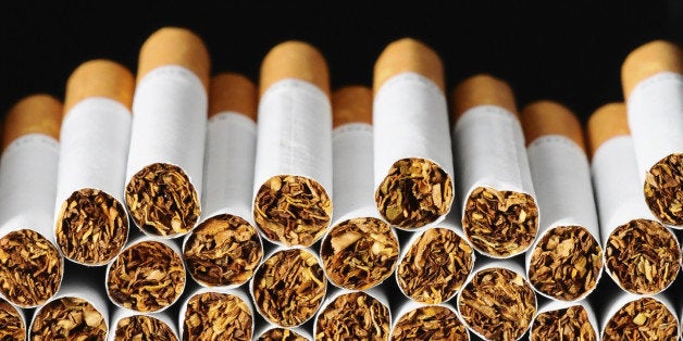 Close-up of Tobacco Cigarettes Background or texture