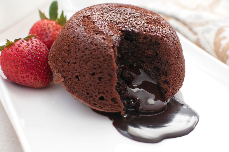 Chocolate molten lava cake. can make it in your own kitchen. 
