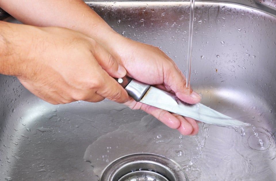 Always wash your knives by hand.