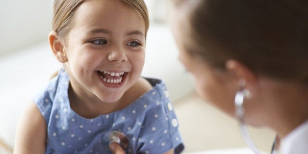 Cropped shot of an adorable young girl with her pediatrician