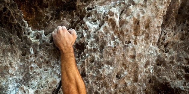 male left hand with chalk...