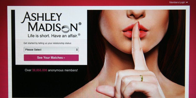 LONDON, ENGLAND - AUGUST 19: The Ashley Madison website is displayed on August 19, 2015 in London, England. Hackers who stole customer information from the cheating site AshleyMadison.com dumped 9.7 gigabytes of data to the dark web on Tuesday fulfilling a threat to release sensitive information including account details, log-ins and credit card details, if Avid Life Media, the owner of the website didn't take Ashley Madison.com offline permanently. (Photo by Carl Court/Getty Images)