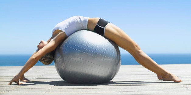 5 Stretches Using Aerobic Ball