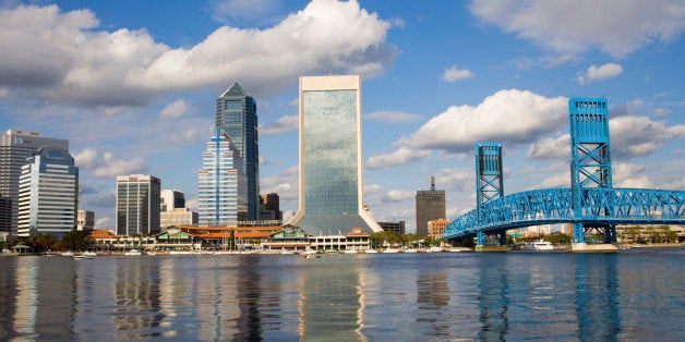 Main Street Bridge reflecting in the St. John's River