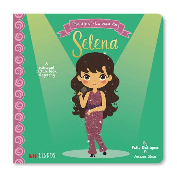 This book from bilingual series "Lil' Libros" teaches kids about Selena Quintanilla, also known as the Queen of Tejano music.