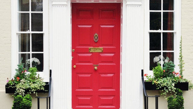 Front Door of a Beautiful Georgian Era Town House in Salisbury England