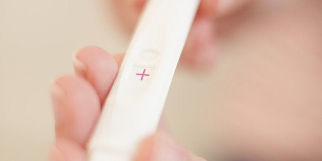 Positive pregnancy test.