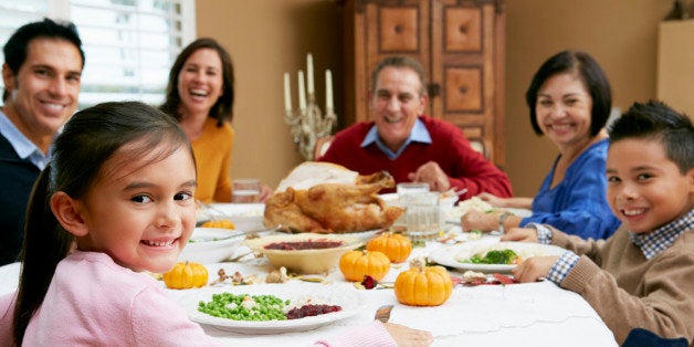 Multi Generation Family Celebrating Thanksgiving