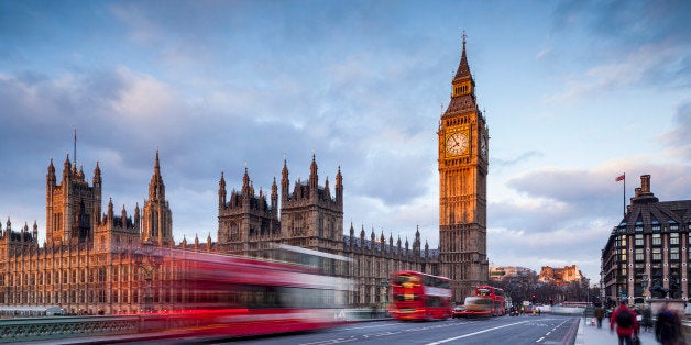 The Palace of Westminster and Westminster Bridge in London. The Palace of Westminster is the meeting place of the House of Commons and the House of Lords, the two houses of the Parliament of the United Kingdom. Commonly known as the Houses of Parliament after its tenants, the Palace lies on the Middlesex bank of the River Thames in the City of Westminster, in central London. Heavily rebuilt after two fires, the current building was designed in the Perpendicular Gothic style by Charles Barry.