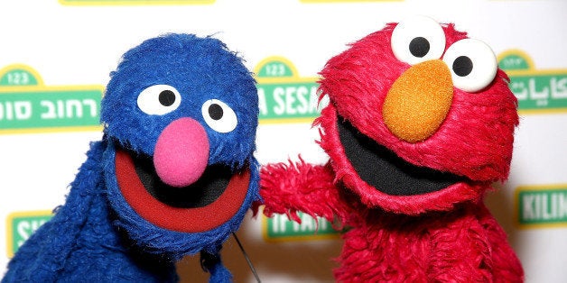 NEW YORK, NY - MAY 27: Sesame Street Muppets 'Grover' and 'Elmo' attends the Sesame Workshop's 13th Annual Benefit Gala at Cipriani 42nd Street on May 27, 2015 in New York City. (Photo by Paul Zimmerman/WireImage)