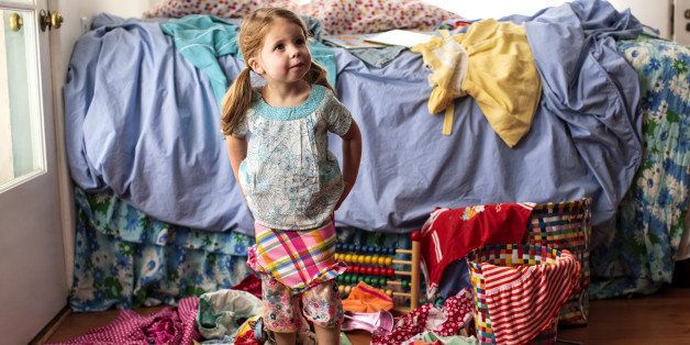 Child with a messy room